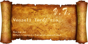 Veszeli Terézia névjegykártya